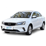 2020 Geely Emgrand white sedan, front-left view