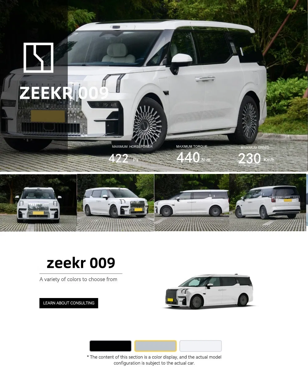Hot Selling 2023 New Energy Vehicle with High Performance Zeeker 009 New Energy Cars Auto MPV