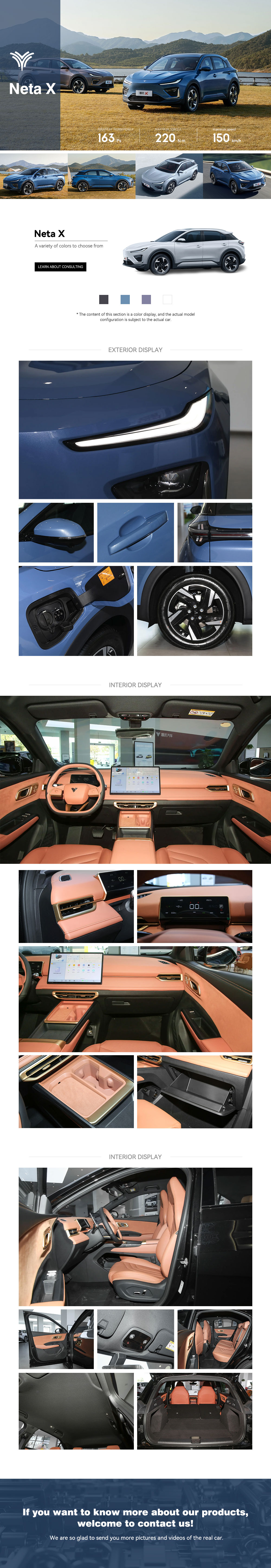 Wholesale 500 Plus Neta X Ev Suv New Energy Vehicles China Smart Electric Car Neta X Ev Pure Electric Lhd /rhd for Adult