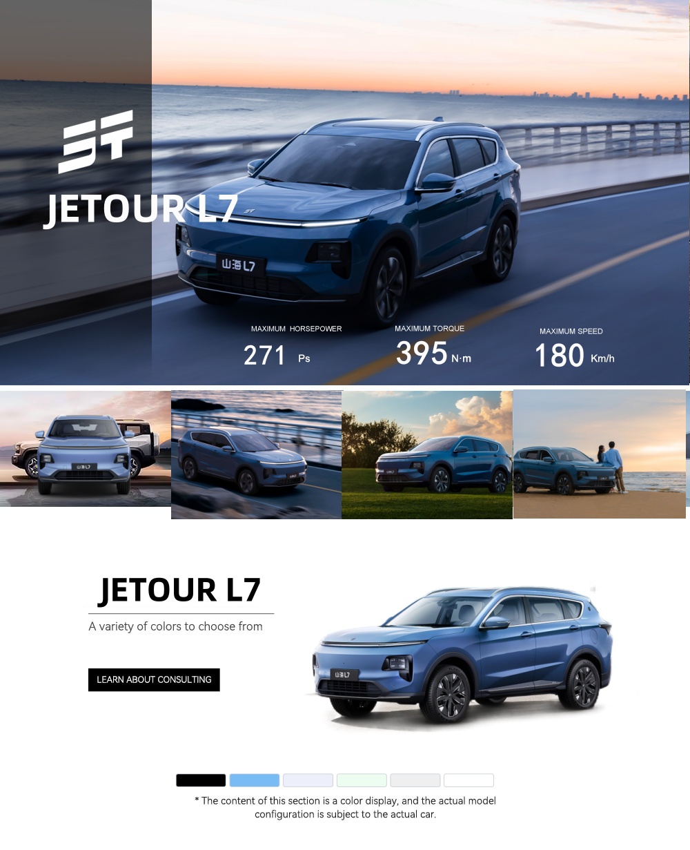2025 New Car Jetour ShanHai L7 High Speed  Hybrid 1.5T 5-door 5/7-seater SUV PHEV SUV