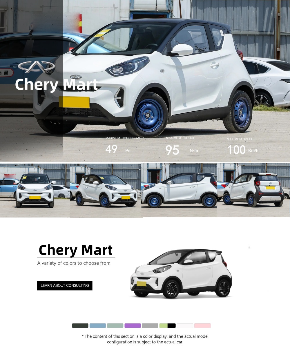 Electric Vehicles 2023 2024 Chery Little Ants 3 Doors 4 Seats Mini Car Chery Little Ant From China for Sale