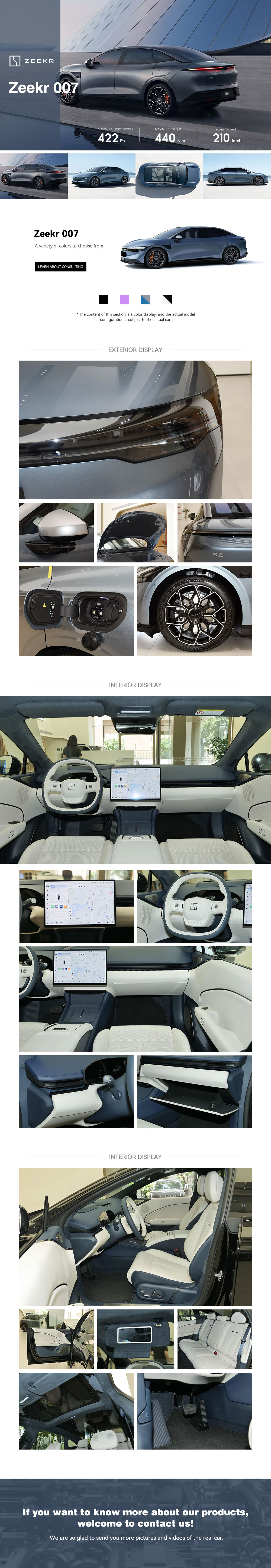 2025 Zeekr 007 Electric Car New Listing Zeekr 007 2024 Dual Motor Version New Energy Vehicles 4wd Electric Car on Sale