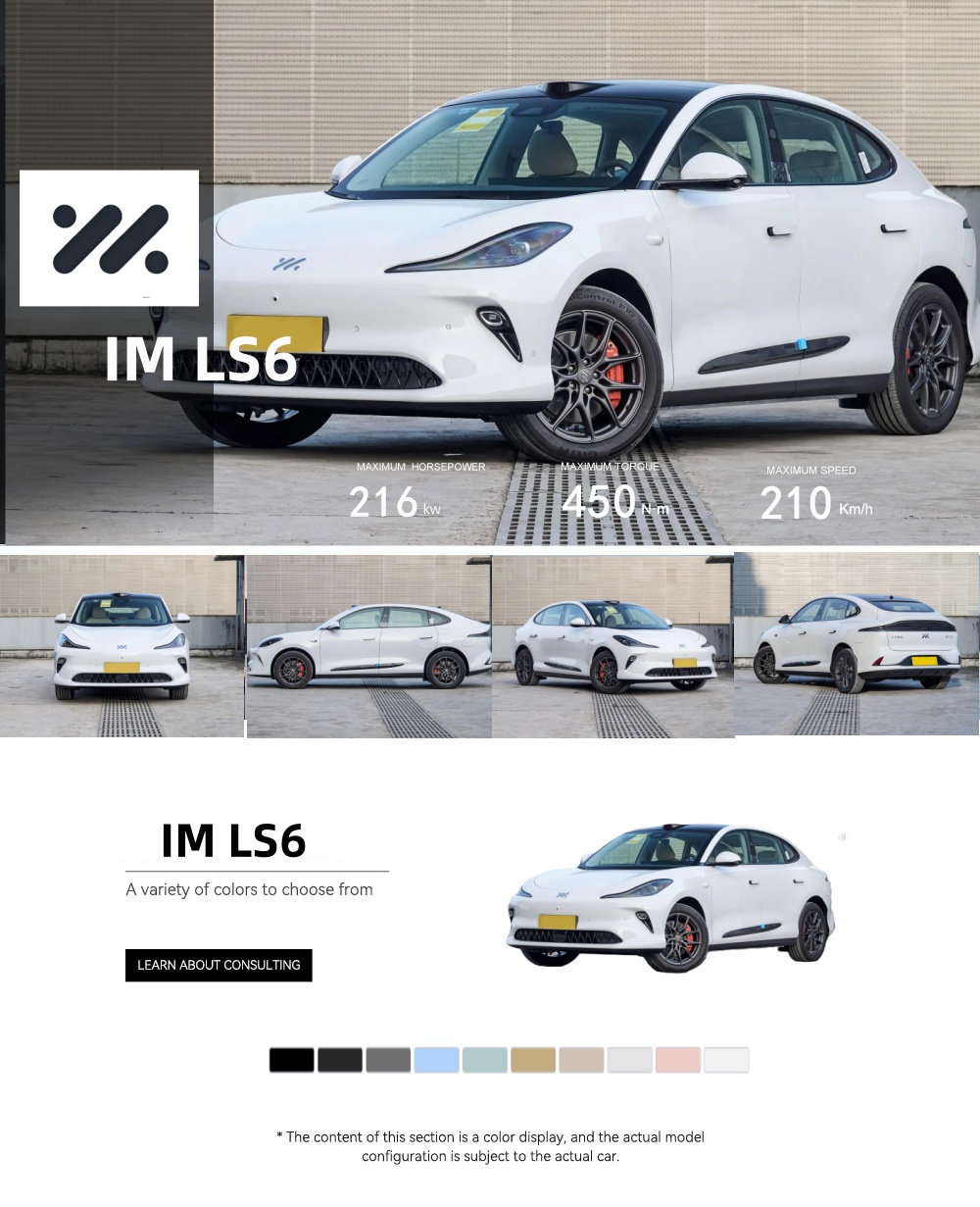 2026 New Energy Car Zhiji LS6 Sedan Electric High Power RWD Sports Cars for Adults New Energy Vehicles
