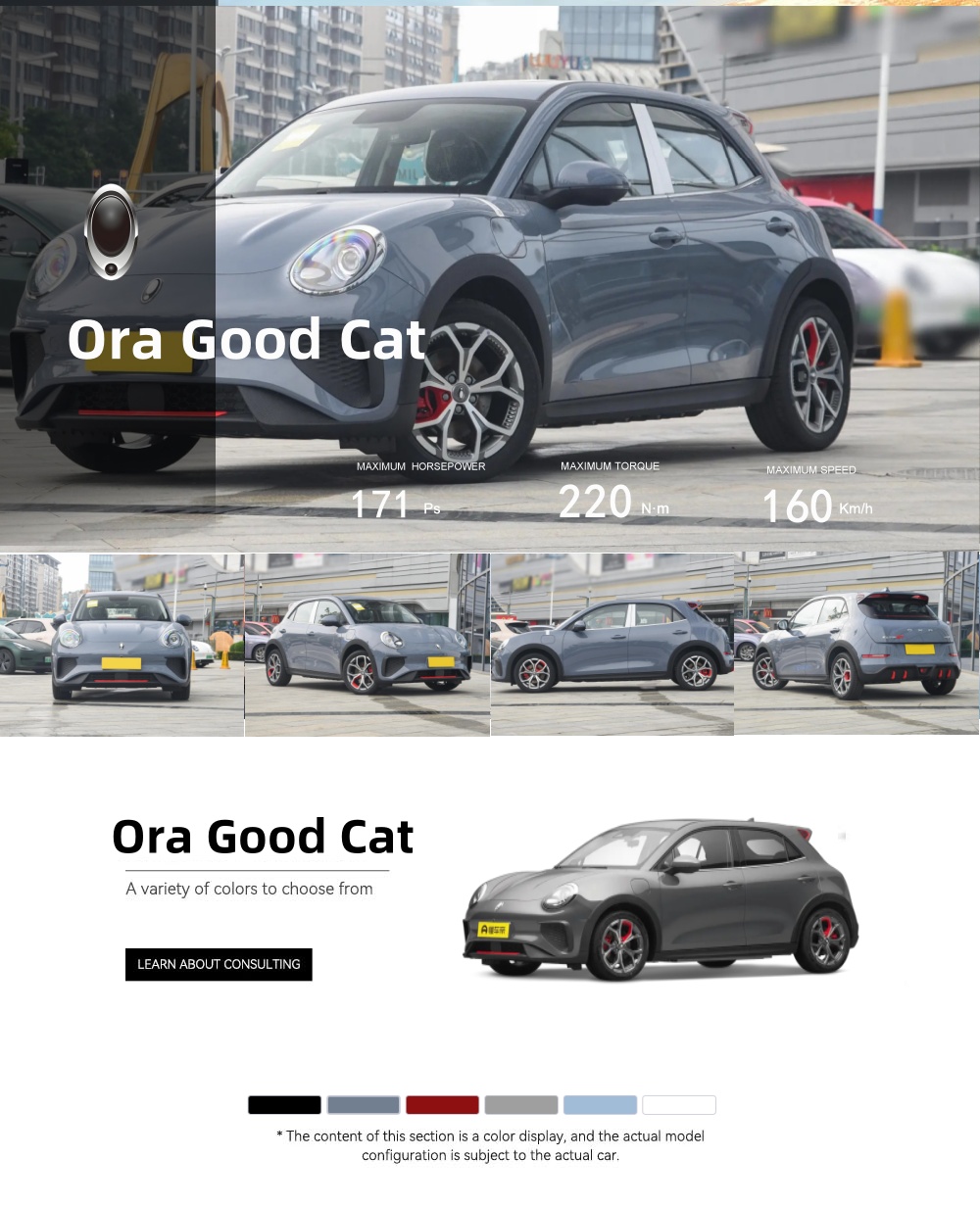 Great Wall GWM Ora Good Cat GT Electric Mini Car 2024 Mulan 401 km Luxury Ora 03 GT EV Car