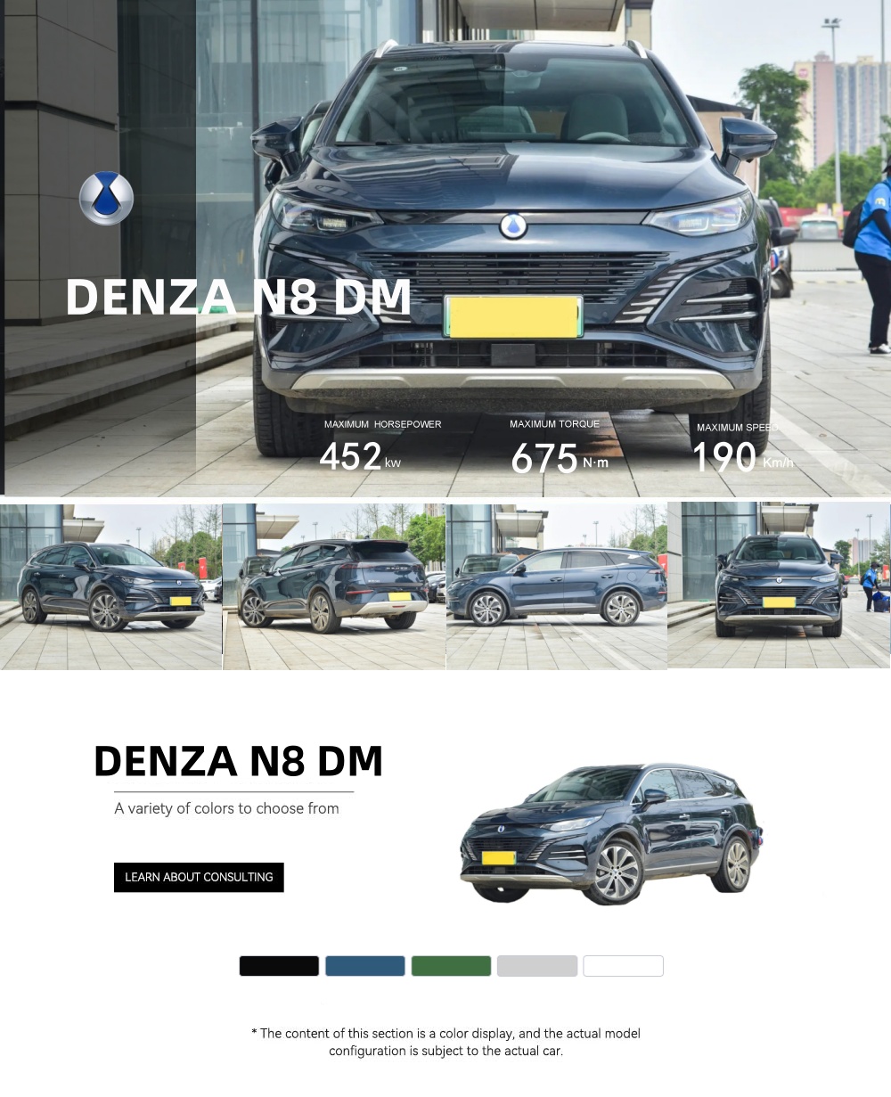 Byd Tengshi N8 4X4 Plug-in Hybrid Large Suv 216km New Energy Vehicle Made in China
