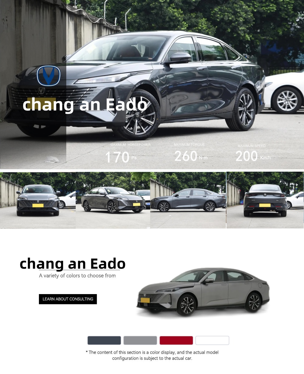 Hot Sale New Car 2024 Changan Eado Plus 2024 1.5t Cheap Gasoline Cars Changan Ev Changan Eado Family Car