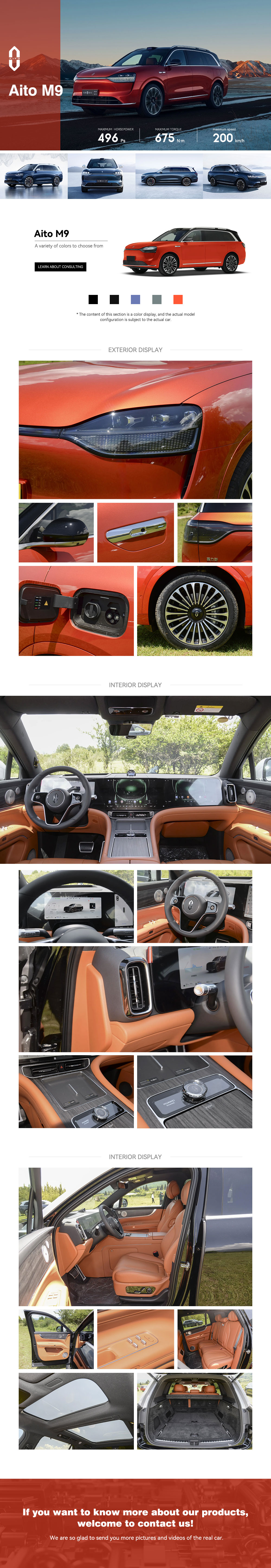 2024 New Car Huawei Aito M9 Luxury Suv Electric Cars