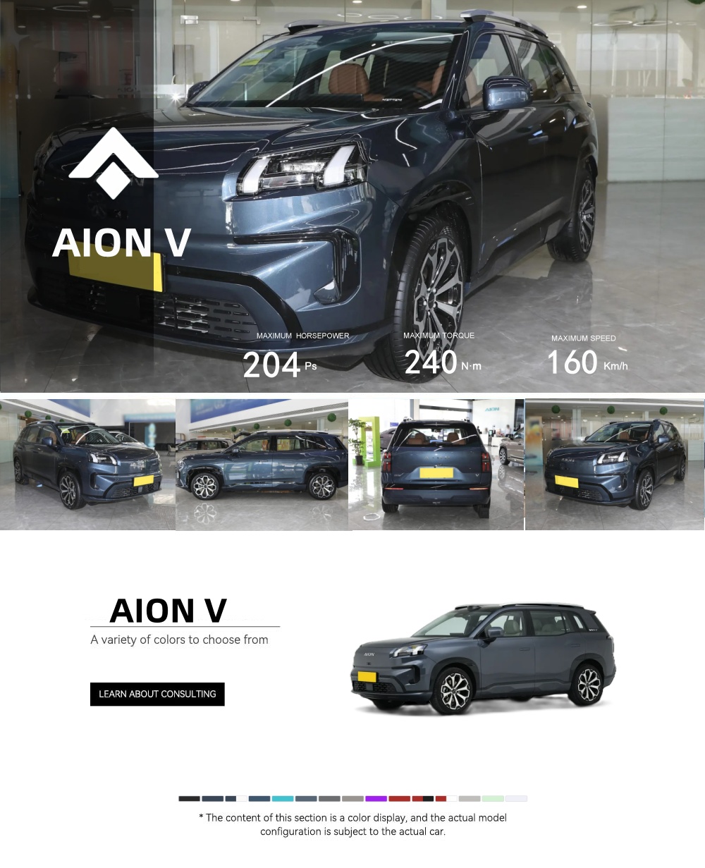 Ev Vehicles Electric GAC Aion V Front-Drive Luxury Vehicle Pure Electric Compact New Energy Vehicle
