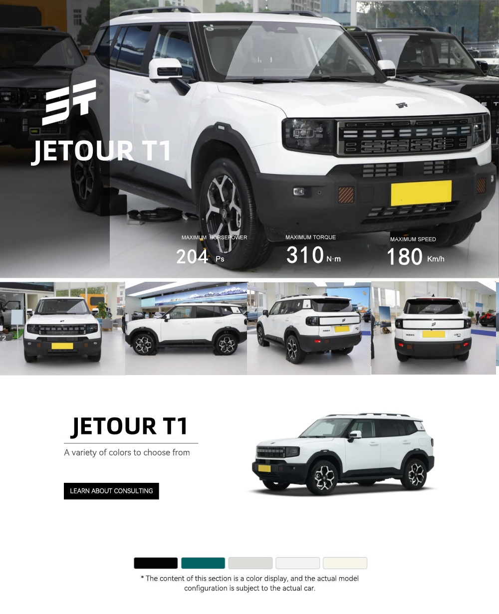 2025 Factory Low Price Jetour Shanhai T1 Plug-in Hybrid SUV Jetour T1 T2 1.5T AWD Panoramic Sunroof Chery Jetour T1