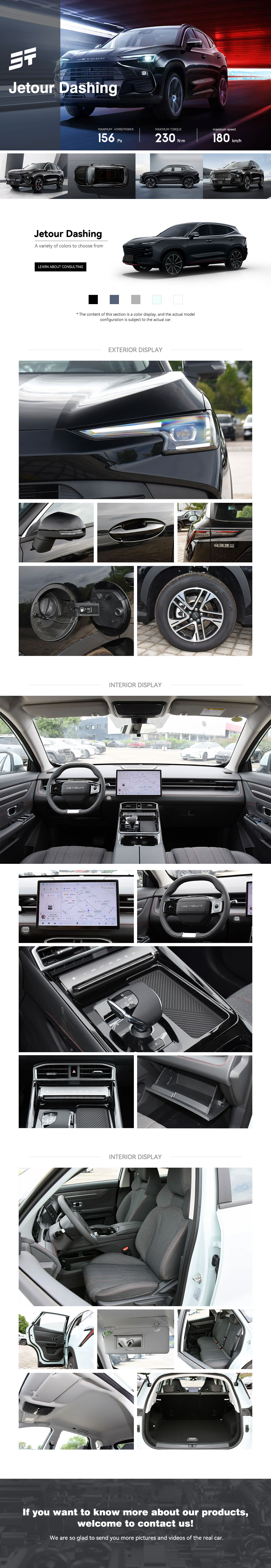2024 2025 New Chery Automobile Jetour Dashing Dasheng 1.5t King Fwd 5-seater Suv Compact Gasoline Vehicles Petrol Cars