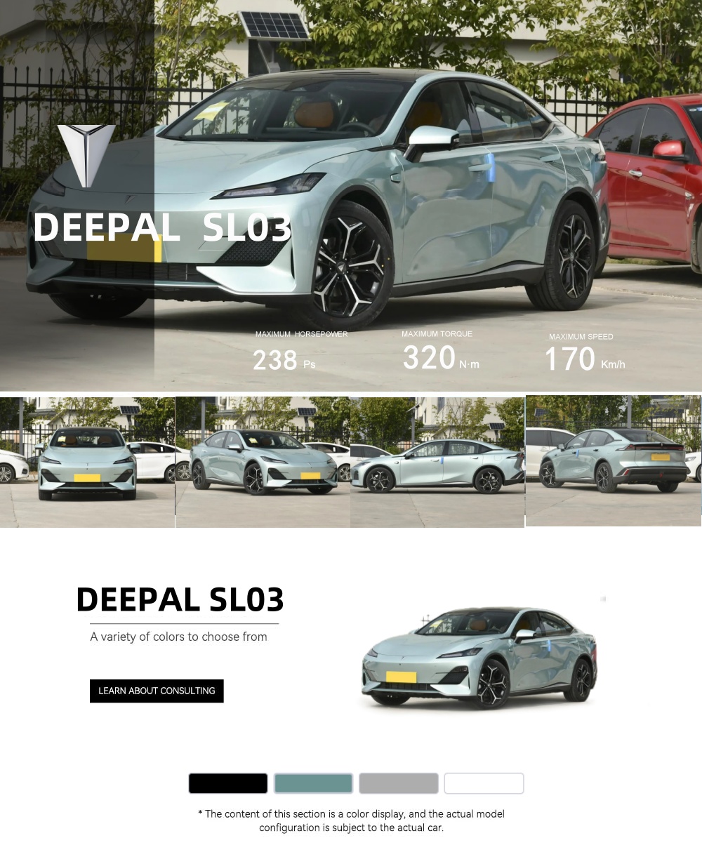 Wholesale 2024 New Energy Vehicles Electric Car 700 km 4 Wheel 5 Seat Smart Changan Deepal Sl03 Electric New Ev Car for Sale