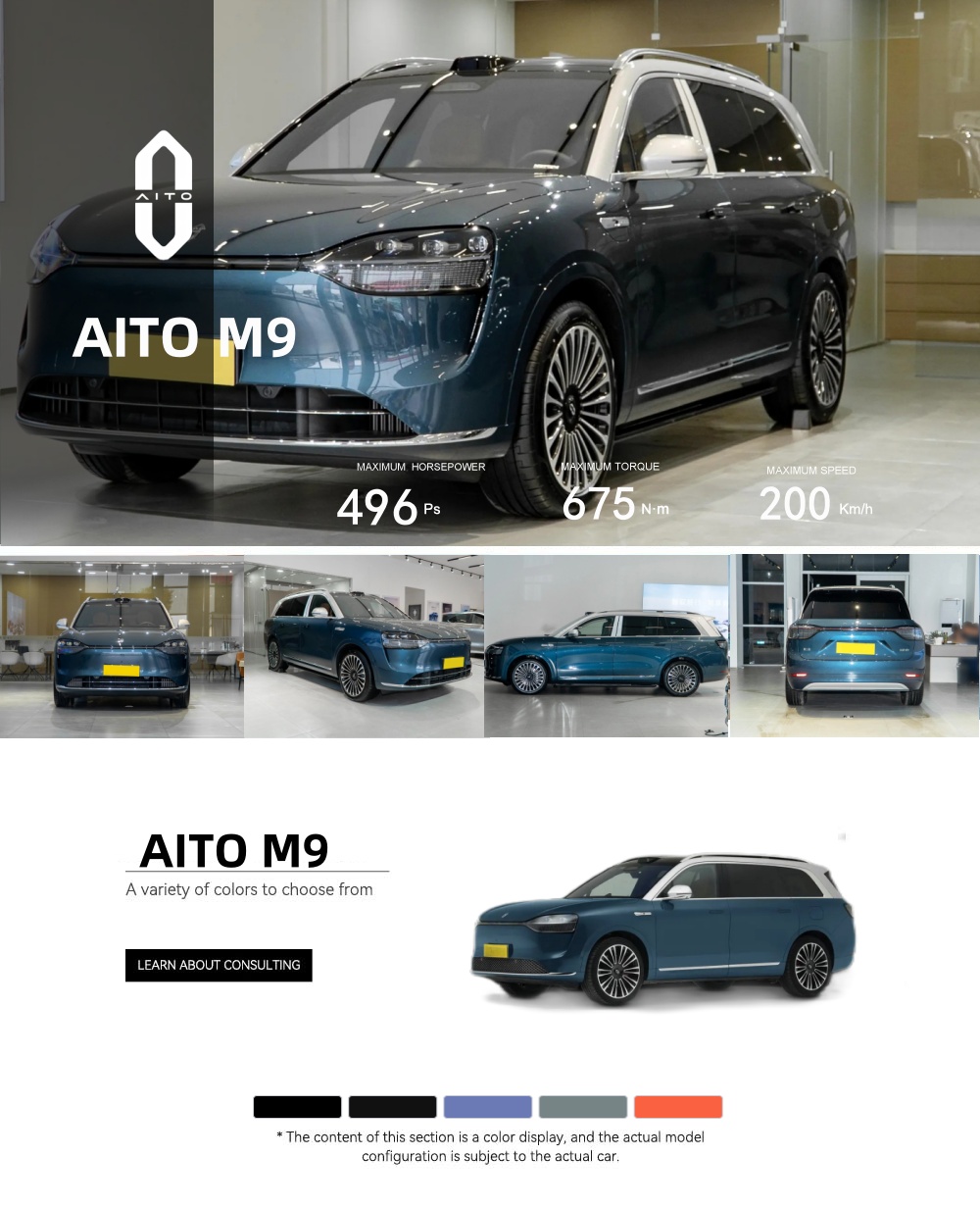 In Stock Factory Price 2024 Aito M9 Max 42kWh Extended Range Edition New Energy SUV Vehicle