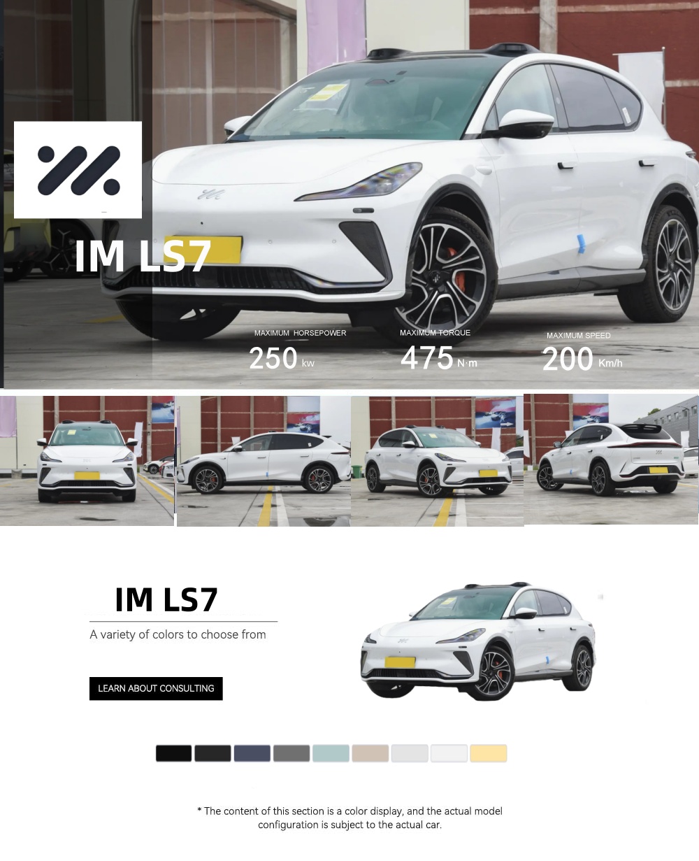2024 Zhiji IM LS7 Ev Luxury Electric Sports SUV High Performance Car with New Energy Resources Made in China