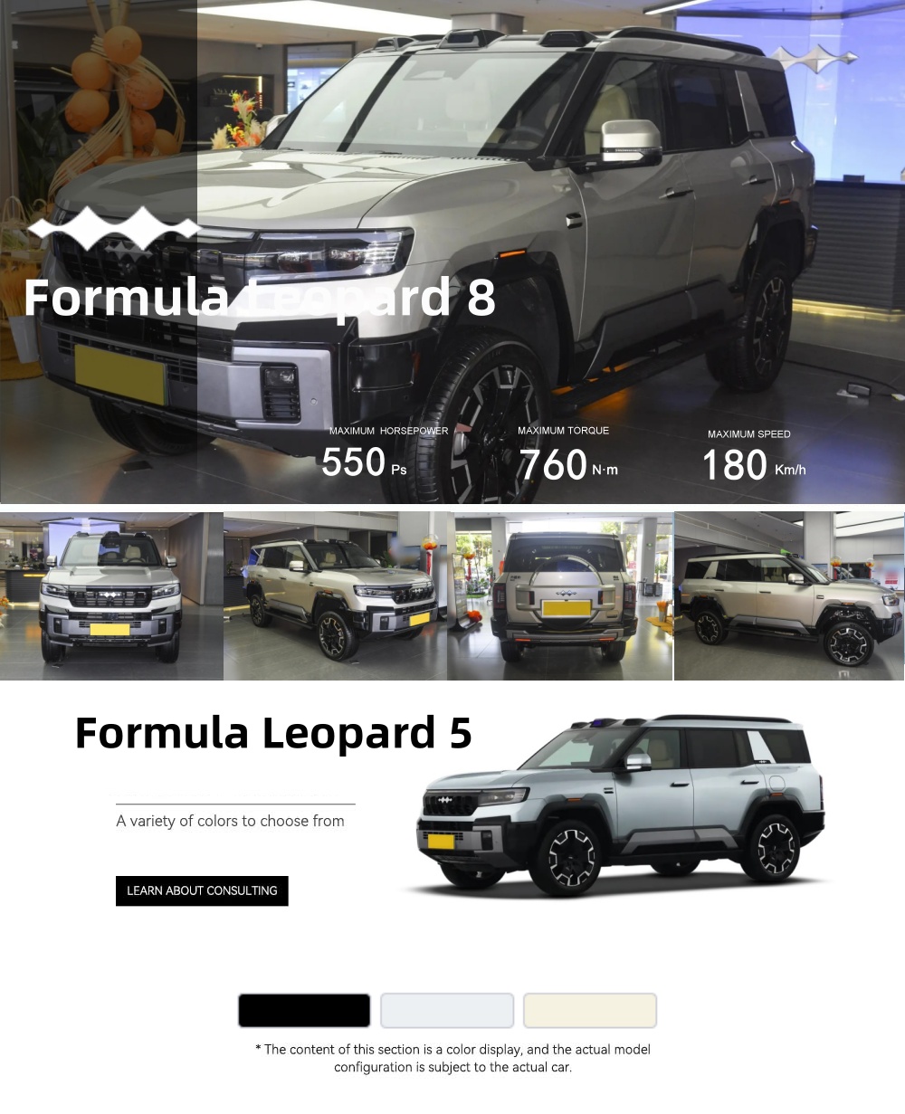 New Leopard 8 2025 2.0T High-end Version 7 Seats Brand New Car From China 4 Wheel Electric Vehicle