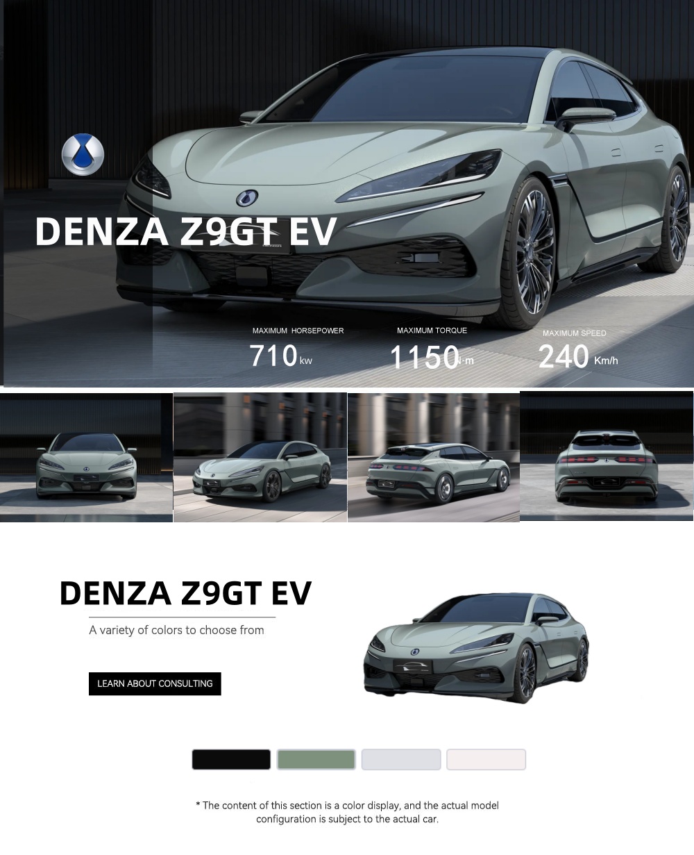 Largest BYD Denza Z9GT Sedan Tengshi Z9 EV SUV Sedan Chinese Sports Car GT 2024 Plug Hybrid New Energy Electrics Vehicles Price